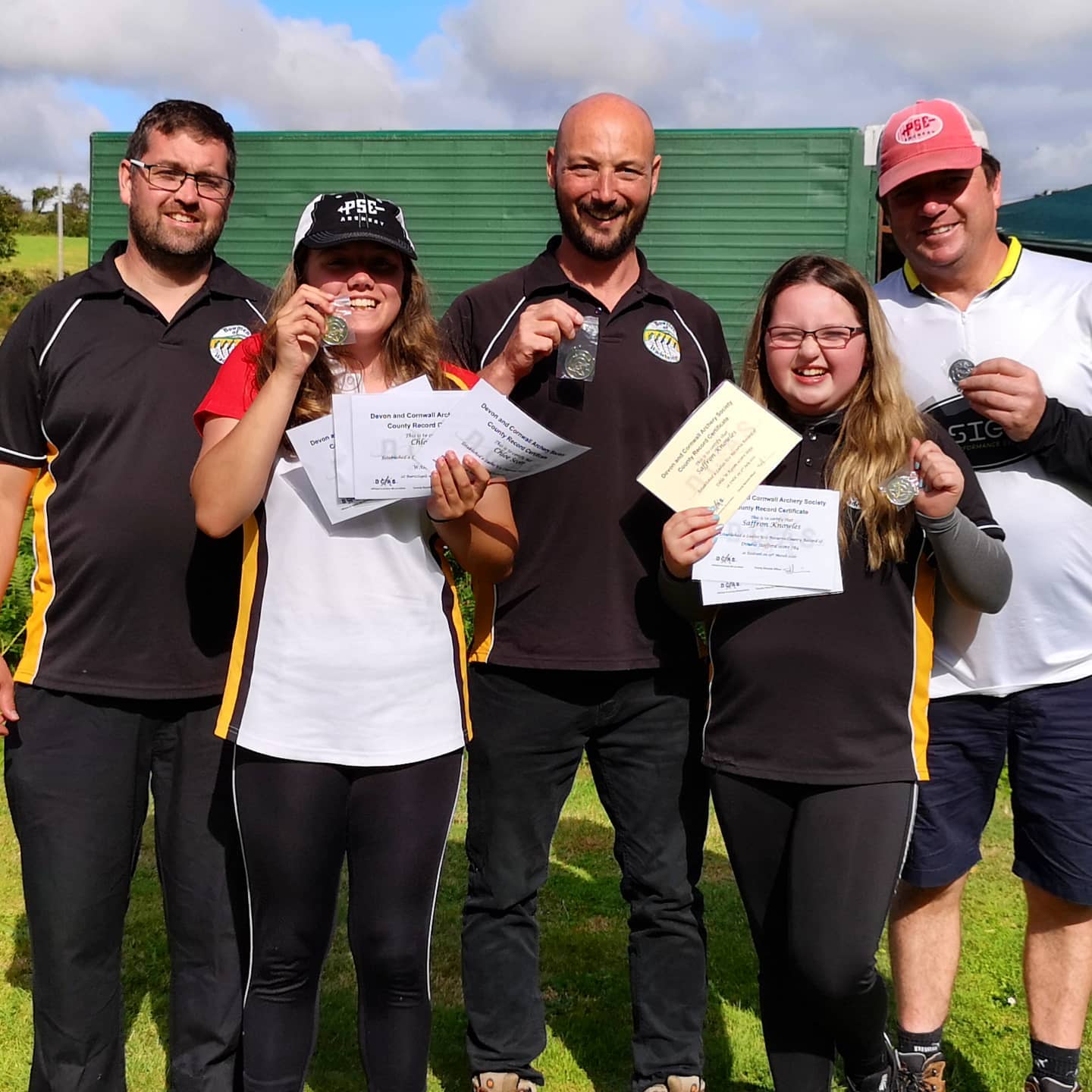 A great day for team B.O.W. at Redruth today! Saffron  took 1st place u12 recurve, Chloe took 1st place u14 compound, Andrew took 2nd place gents compound, Rob took 2nd place gents recurve and Lee took some raffle tickets that are going to win tomorrow! Well done everyone and good luck for tomorrow.